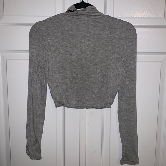NWT JLUXLABEL Heather Grey Erica Turtleneck Crop - Picture 9 of 11